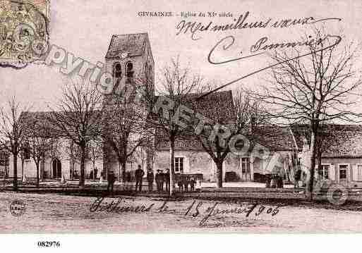 Ville de GIVRAINES, carte postale ancienne