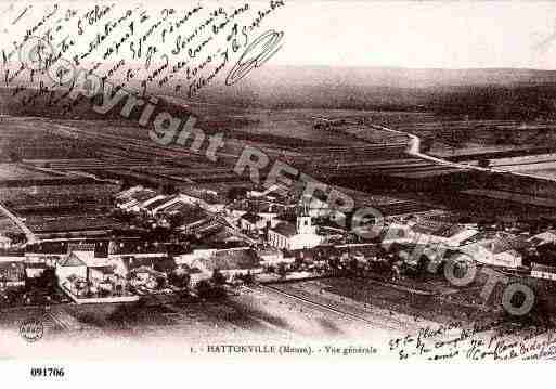 Ville de HATTONVILLESOUSLESCOTES, carte postale ancienne