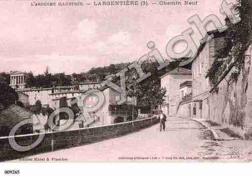 Ville de LARGENTIERE, carte postale ancienne