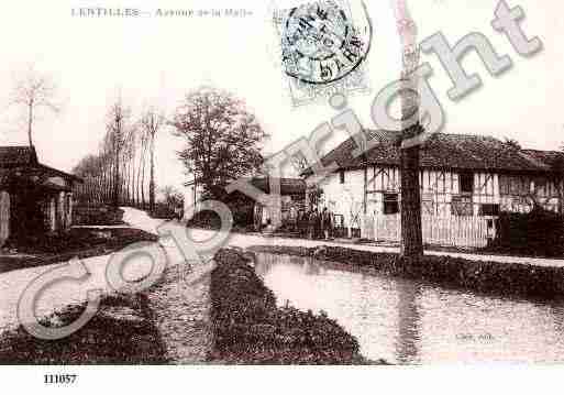 Ville de LENTILLES, carte postale ancienne