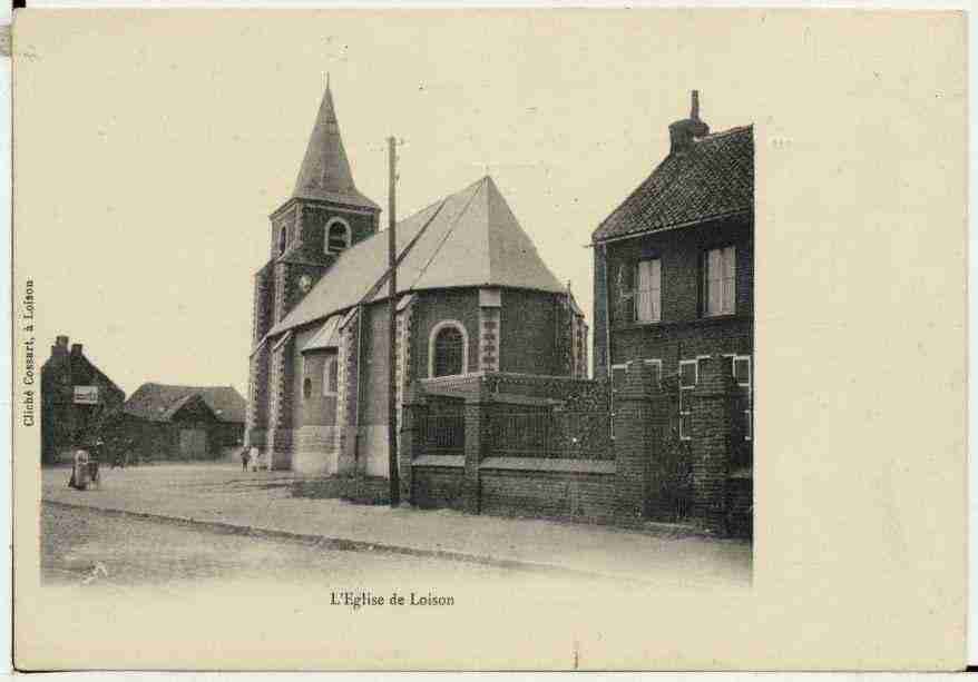 Ville de LOISONSOUSLENS, carte postale ancienne