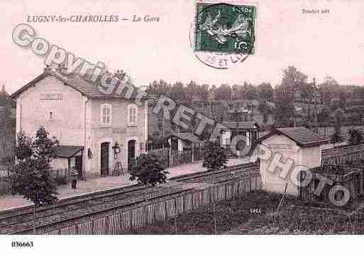 Ville de LUGNYLESCHAROLLES, carte postale ancienne