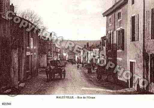 Ville de MALZEVILLE, carte postale ancienne