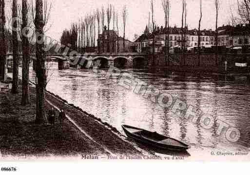 Ville de MELUN, carte postale ancienne