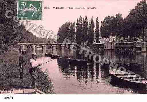 Ville de MELUN, carte postale ancienne