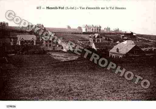 Ville de MESNILVAL, carte postale ancienne