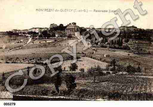 Ville de MONTPEZATDEQUERCY, carte postale ancienne