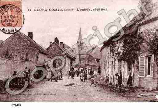 Ville de NIZYLECOMTE, carte postale ancienne