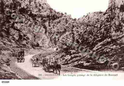 Ville de OLLIOULES, carte postale ancienne