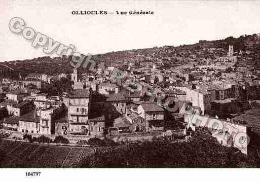 Ville de OLLIOULES, carte postale ancienne