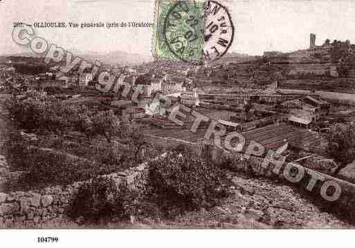 Ville de OLLIOULES, carte postale ancienne