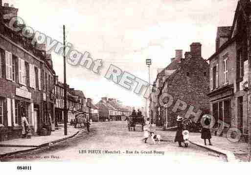 Ville de PIEUX(LES), carte postale ancienne