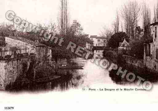 Ville de PONS, carte postale ancienne