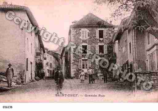 Ville de SAINTCHEF, carte postale ancienne