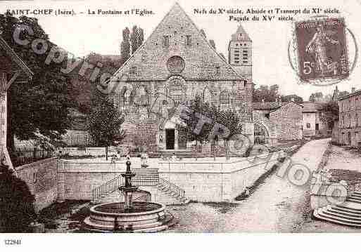 Ville de SAINTCHEF, carte postale ancienne
