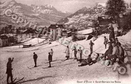 Ville de SAINTGERVAISLESBAINS, carte postale ancienne