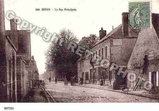 Ville de SENAN, carte postale ancienne