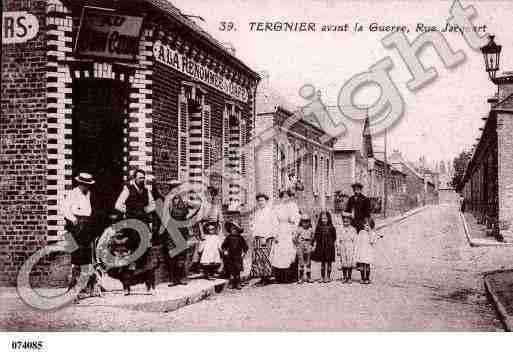 Ville de TERGNIER, carte postale ancienne