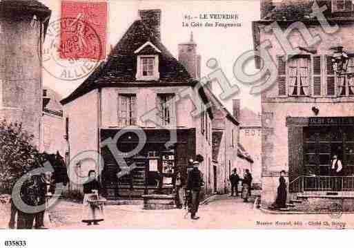 Ville de VEURDRE(LE), carte postale ancienne