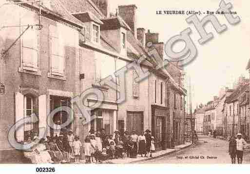 Ville de VEURDRE(LE), carte postale ancienne