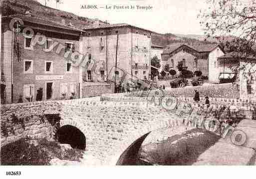 Ville de ALBON Carte postale ancienne