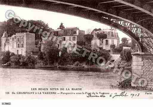 Ville de CHAMPIGNYSURMARNE Carte postale ancienne