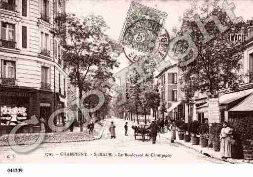 Ville de CHAMPIGNYSURMARNE Carte postale ancienne