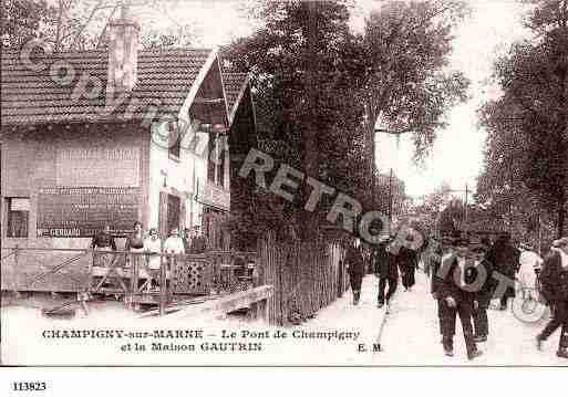 Ville de CHAMPIGNYSURMARNE Carte postale ancienne