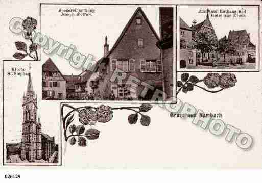 Ville de DAMBACH Carte postale ancienne