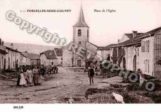 Ville de FORCELLESSOUSGUGNEY Carte postale ancienne