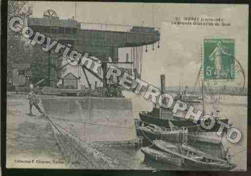 Ville de INDRE Carte postale ancienne