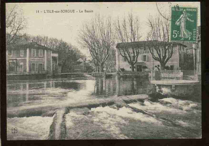Ville de ISLESURLASORGUE(L\') Carte postale ancienne
