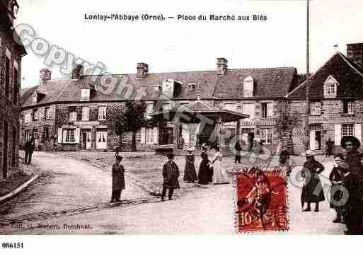 Ville de LONLAYL\\\'ABBAYE Carte postale ancienne