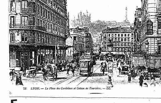Ville de LYON Carte postale ancienne
