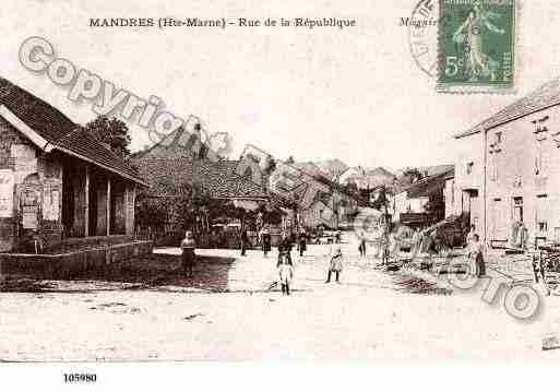 Ville de MANDRESLACOTE Carte postale ancienne