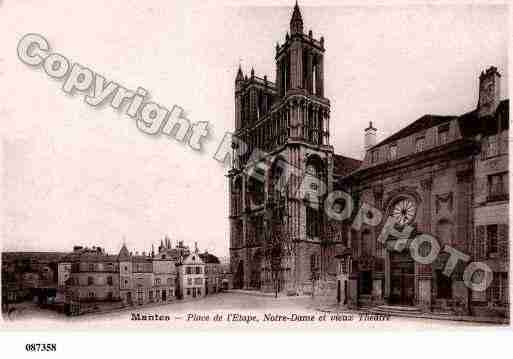 Ville de MANTES Carte postale ancienne