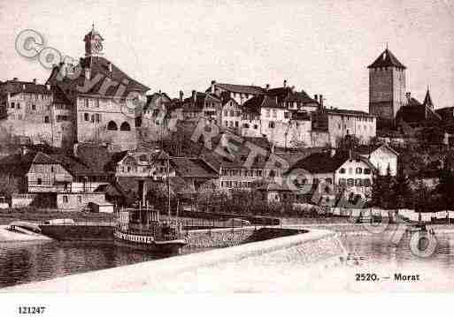 Ville de MORAT Carte postale ancienne