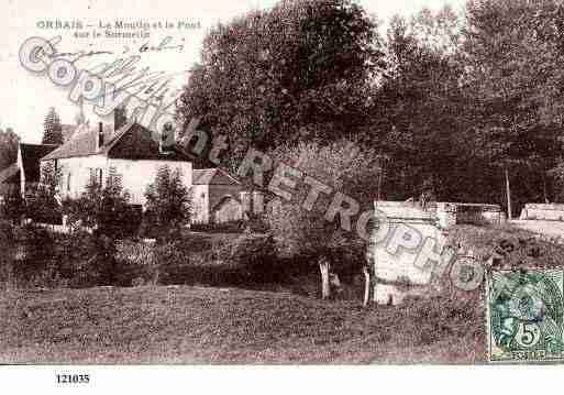 Ville de ORBAISL\'ABBAYE Carte postale ancienne