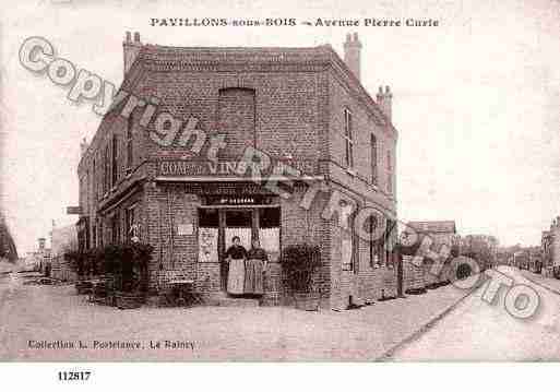 Ville de PAVILLONSSOUSBOIS(LES) Carte postale ancienne