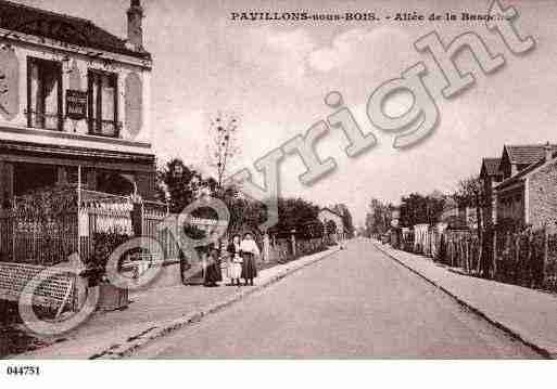 Ville de PAVILLONSSOUSBOIS(LES) Carte postale ancienne