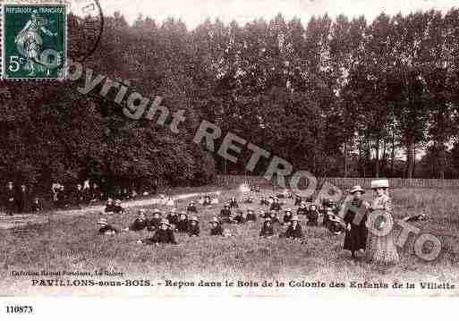 Ville de PAVILLONSSOUSBOIS(LES) Carte postale ancienne