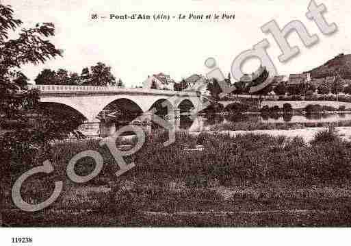 Ville de PONTD\'AIN Carte postale ancienne