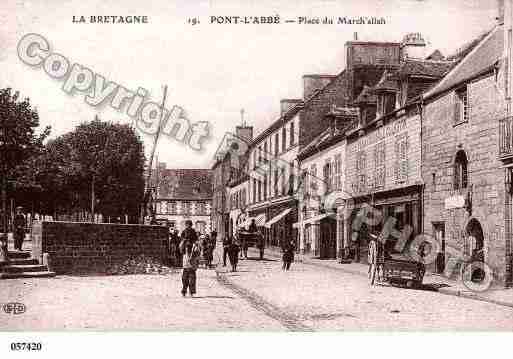 Ville de PONTL\\\'ABBE Carte postale ancienne
