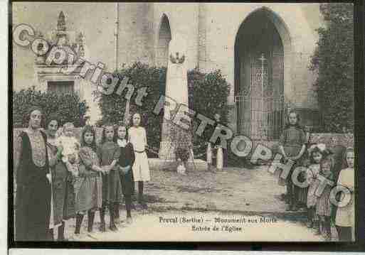 Ville de PREVAL Carte postale ancienne