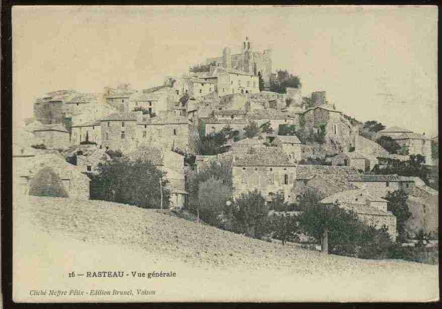 Ville de RASTEAU Carte postale ancienne Ville de RASTEAU Carte postale ancienne