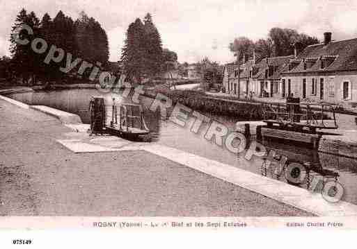 Ville de ROGNY Carte postale ancienne