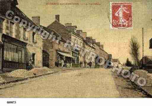 Ville de SAINTDENISSURSARTHON Carte postale ancienne