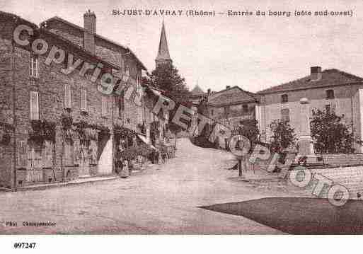 Ville de SAINTJUSTD\'AVRAY Carte postale ancienne