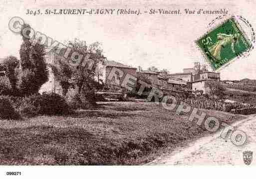 Ville de SAINTLAURENTD\'AGNY Carte postale ancienne