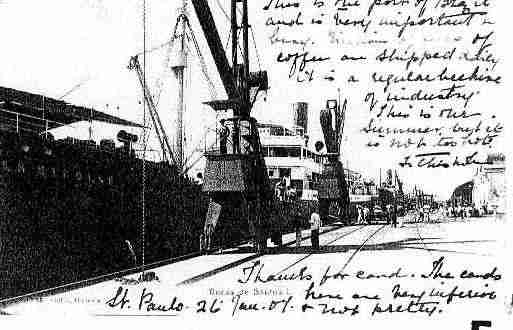 Ville de SANTOS Carte postale ancienne Ville de SANTOS Carte postale ancienne